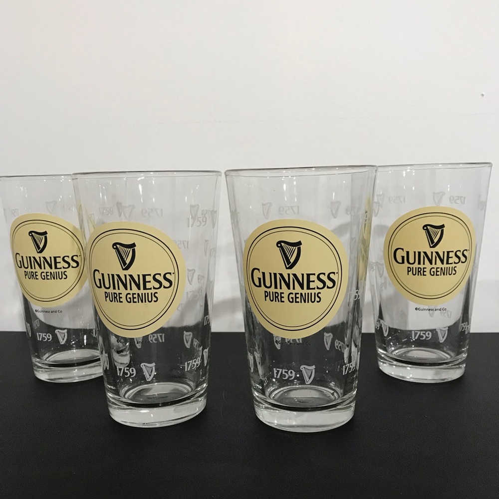 Guiness and Co. set of 4 beer glasses